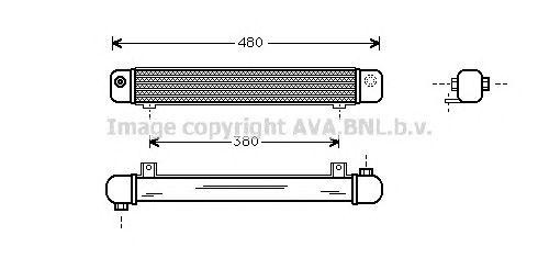 масляный радиатор, двигательное масло SB3018 AVA