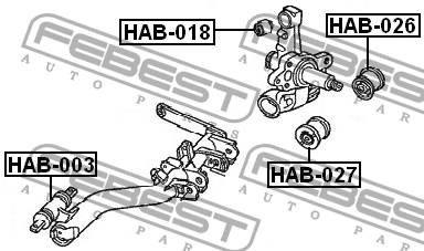 Сайлентблок HAB-027 FEBEST