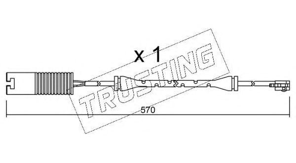 Сигнализатор, износ тормозных колодок SU.208 TRUSTING