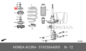 Прокладка опоры амортизатора подвески 51925-SAA-005 HONDA