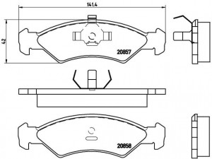 Комплект тормозных колодок, диско P 24 016 BREMBO