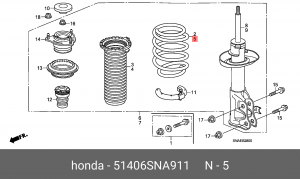 Пружина подвески 51406SNA911 HONDA