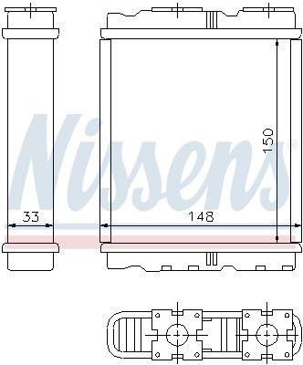 Теплообменник, отопление салона 72659 NISSENS
