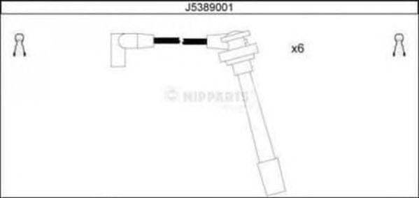 Ккомплект проводов зажигания J5389001 H B JAKOPARTS NIPPARTS