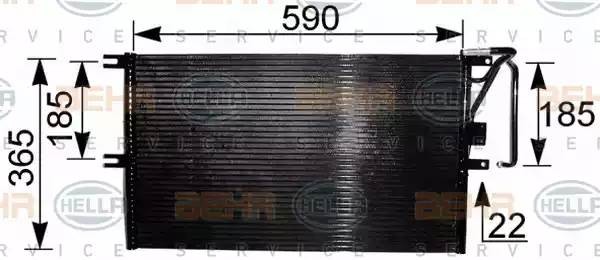 Конденсатор, кондиционер 8FC 351 037-621 HELLA
