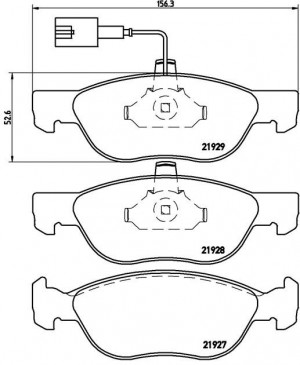 Комплект тормозных колодок, диско P23070 BREMBO