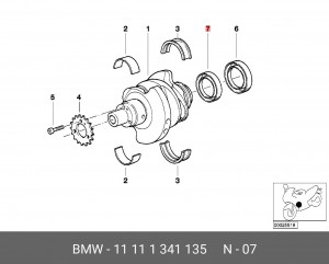 Сальник 11 11 1 341 135 BMW