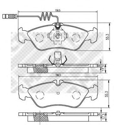 Комплект тормозных колодок, диско 6513 MAPCO