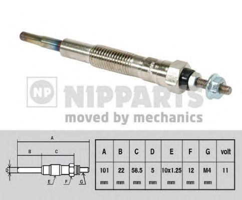 Свеча накаливания J5718000 H B JAKOPARTS NIPPARTS