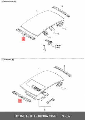Деталь 0K30A70640 HYUNDAI KIA