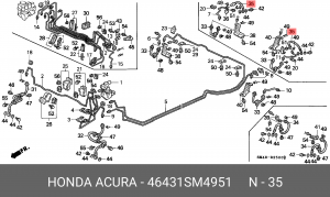 Тормозной шланг 46431SM4951 HONDA