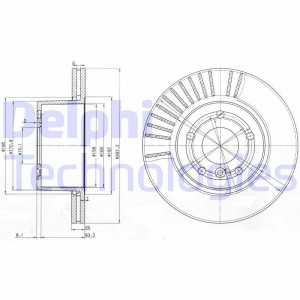 Тормозной диск BG3737 DELPHI