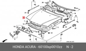 Капот 60100SP0010ZZ HONDA
