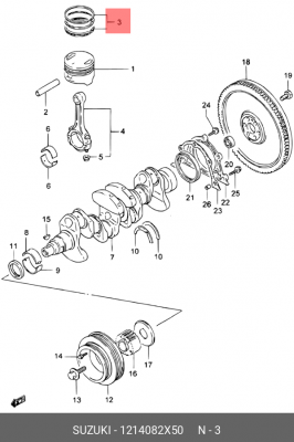 Деталь 12140-82X50 SUZUKI