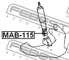 Сайлентблок - втулка амортизатора подвески MAB-115 FEBEST