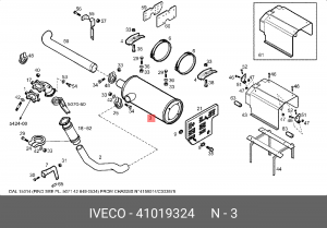 Система выпуска ОГ 41019324 IVECO