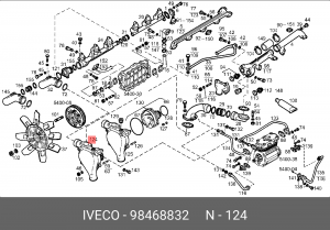 Водяной насос 98468832 IVECO