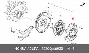 Нажимной диск сцепления 22300PC6030 HONDA