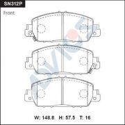 Колодки тормозные дисковые SN312P ADVICS