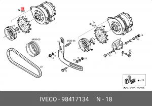 Генератор 98417134 IVECO