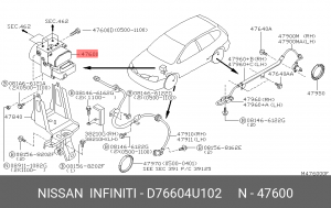 Гидроагрегат, тормозная система D7660-4U102 NISSAN