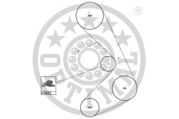 Комплект ремня ГРМ SK-1091 OPTIMAL