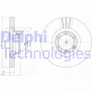 Тормозной диск BG2284 DELPHI