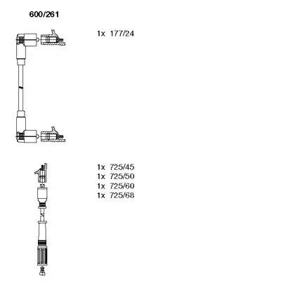 Ккомплект проводов зажигания 600261 BREMI