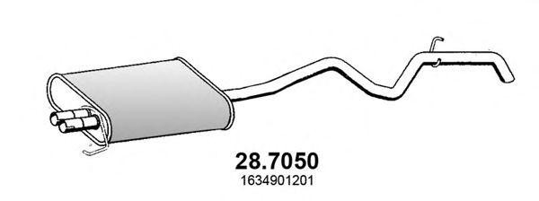Глушитель выхлопных газов конечный 287050 ASSO
