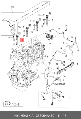Форсунка 33800-4A410 HYUNDAI KIA