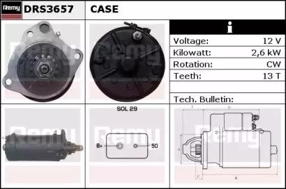 Стартер DRS3657 DELCO REMY
