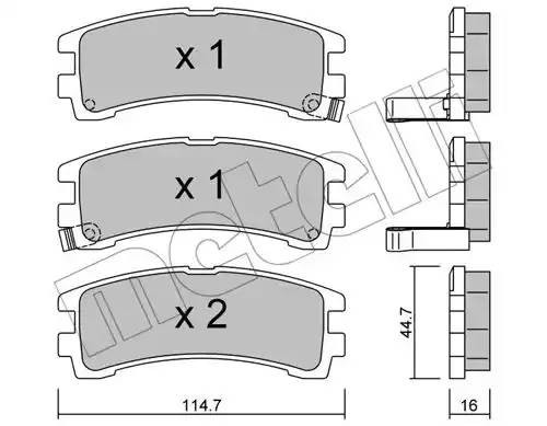 Комплект тормозных колодок, диско 22-0408-0 METELLI