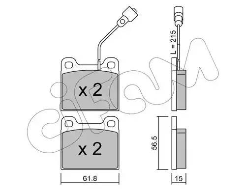 Комплект тормозных колодок, диско 822-003-2 CIFAM