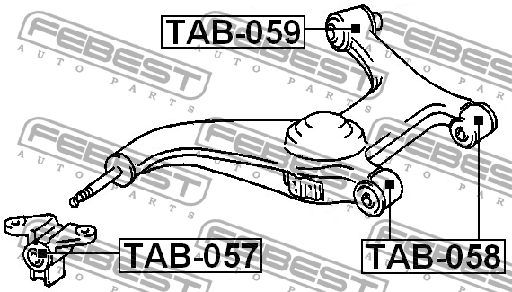 Сайлентблок заднего рычага TAB-057 FEBEST