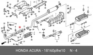 Катализатор 18160PLHE10 HONDA