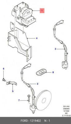 Гидроагрегат, тормозная система 1 219 402 FORD