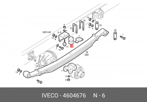 Кронштейн, подвеска двигателя 4604676 IVECO