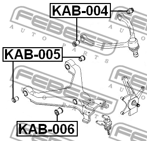 Сайлентблок рычага подвески KAB-006 FEBEST