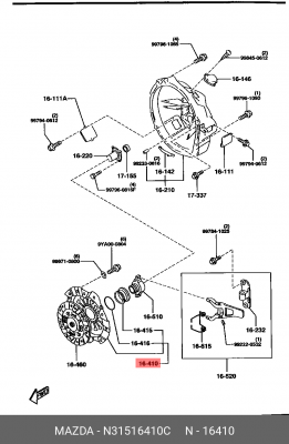 Корзина сцепления N31516410C MAZDA