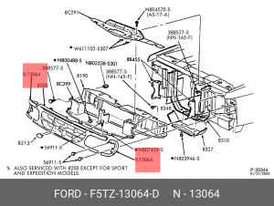 Рамка фары F5TZ-13064-D FORD