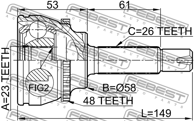 ШРУС 0110-054A48 FEBEST