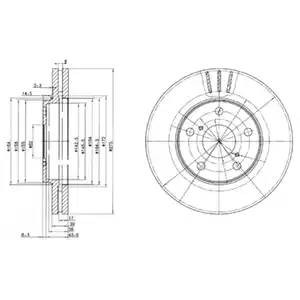 Тормозной диск BG3266 DELPHI