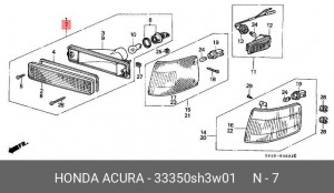 Фонарь указателя поворота 33350SH3W01 HONDA