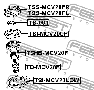 Проставка пружины подвески TSI-MCV20LOW FEBEST
