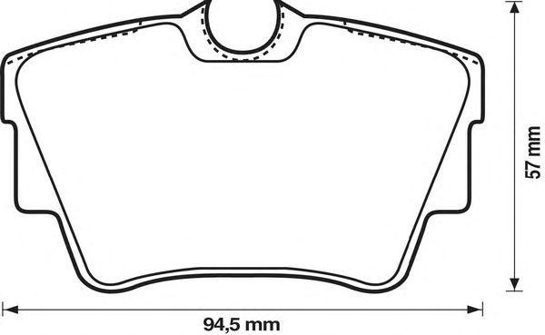 Комплект тормозных колодок, диско 573059B BENDIX JURID