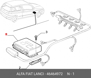 Блок управления, управление двигателем 46464972 ALFA FIAT LANCIA