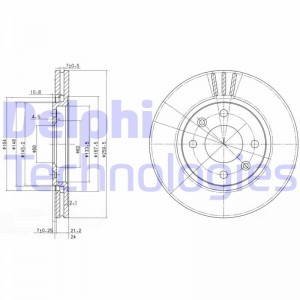Тормозной диск BG2871 DELPHI