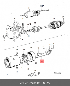 Болт 243912 VOLVO