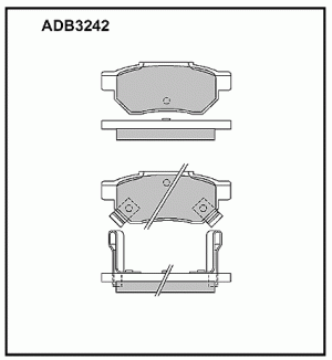 Колодки тормозные дисковые ADB3242 ALLIED NIPPON