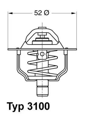 Термостат, охлаждающая жидкость 310092D WAHLER